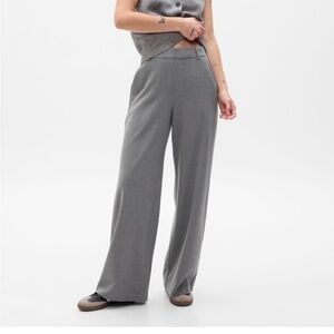 Gap Grey High Rise Wide Leg Pants